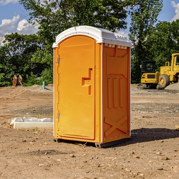 can i customize the exterior of the portable restrooms with my event logo or branding in Blue Jay CA